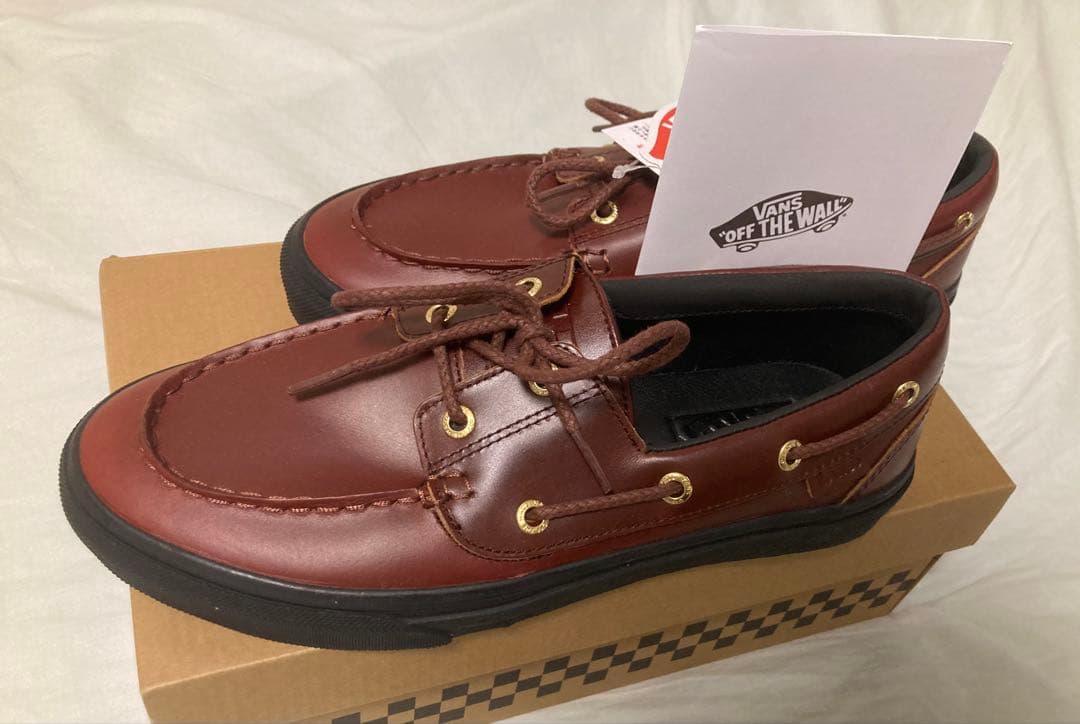 靴 VANS v176cf 2 eyelet brown/black 25.5