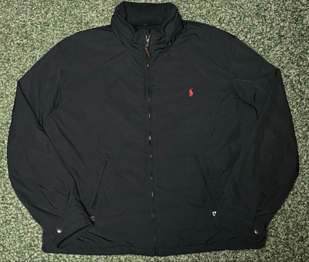ラルフローレン ブラック　ナイロン　ジャケット　スイングトップ　XXL 2XL