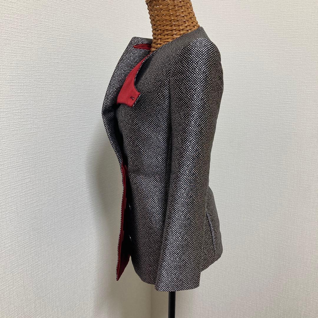 Giorgio Armani テーラードジャケット 黒と赤のコンビネーション