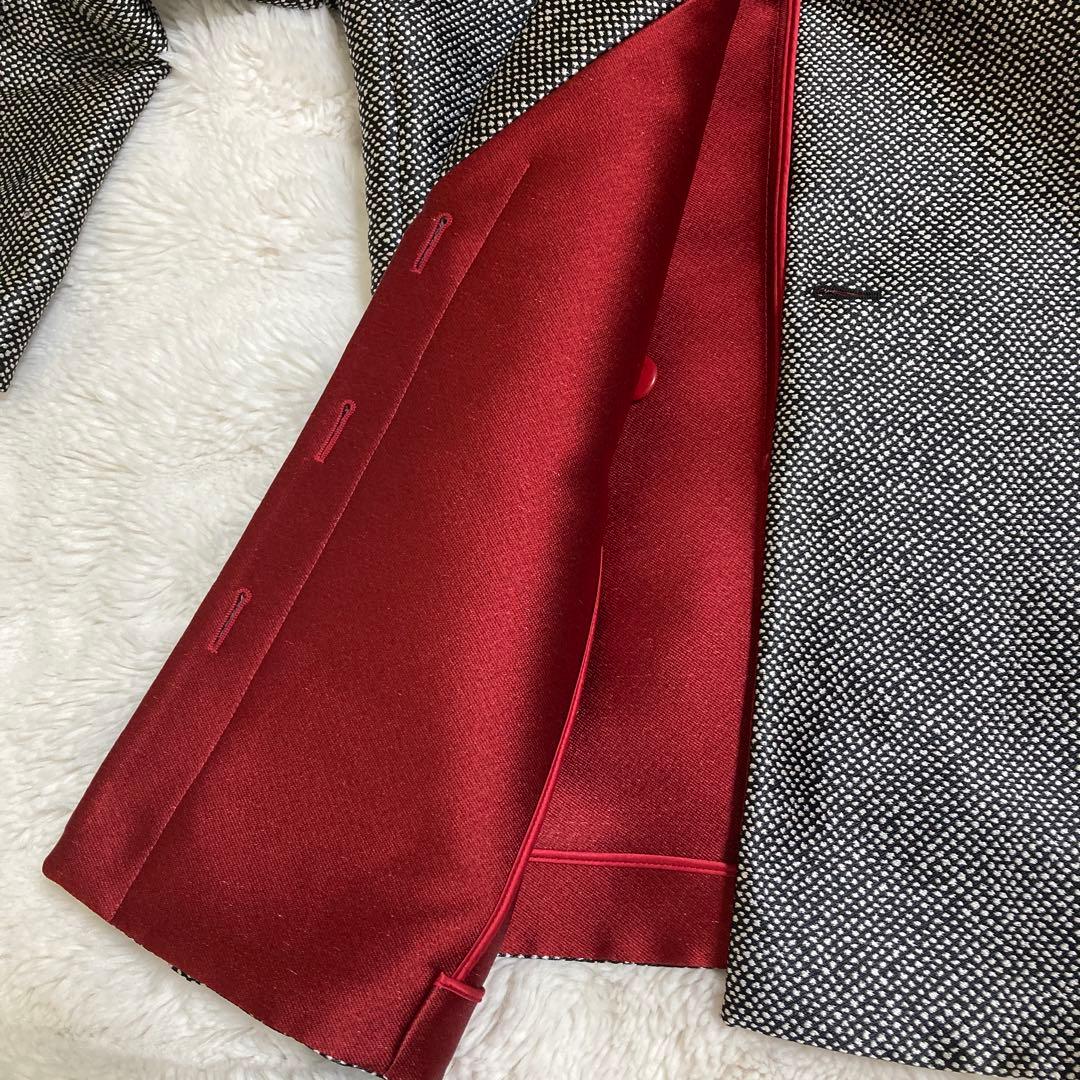 Giorgio Armani テーラードジャケット 黒と赤のコンビネーション