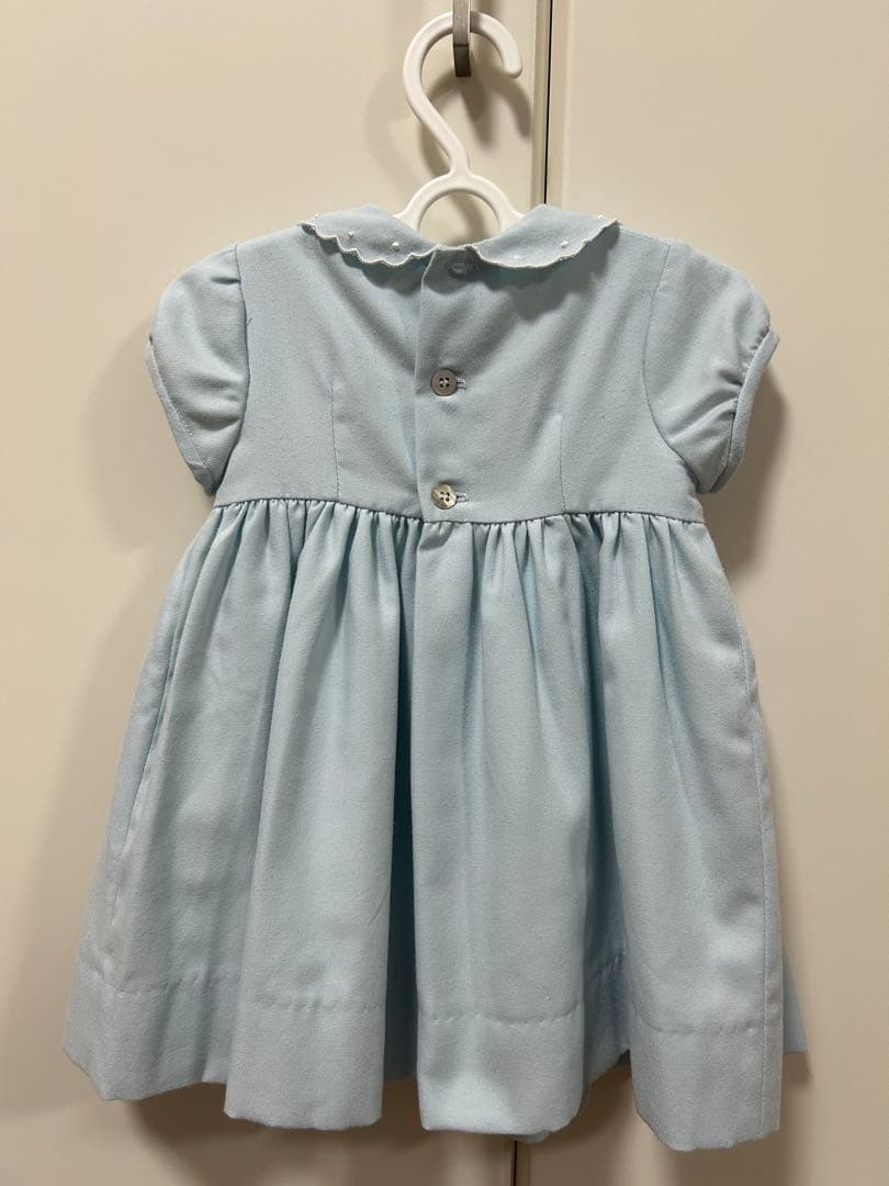 【お値下げ】Amaia kids 水色 スモッキング ワンピース 18M