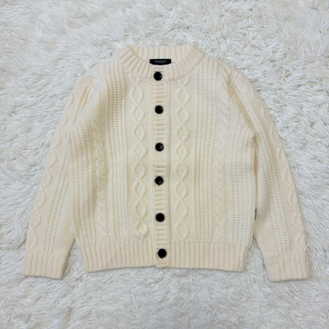 ✨希少/極美品✨バーバリーロンドン カーディガン ケーブルニット ホワイト