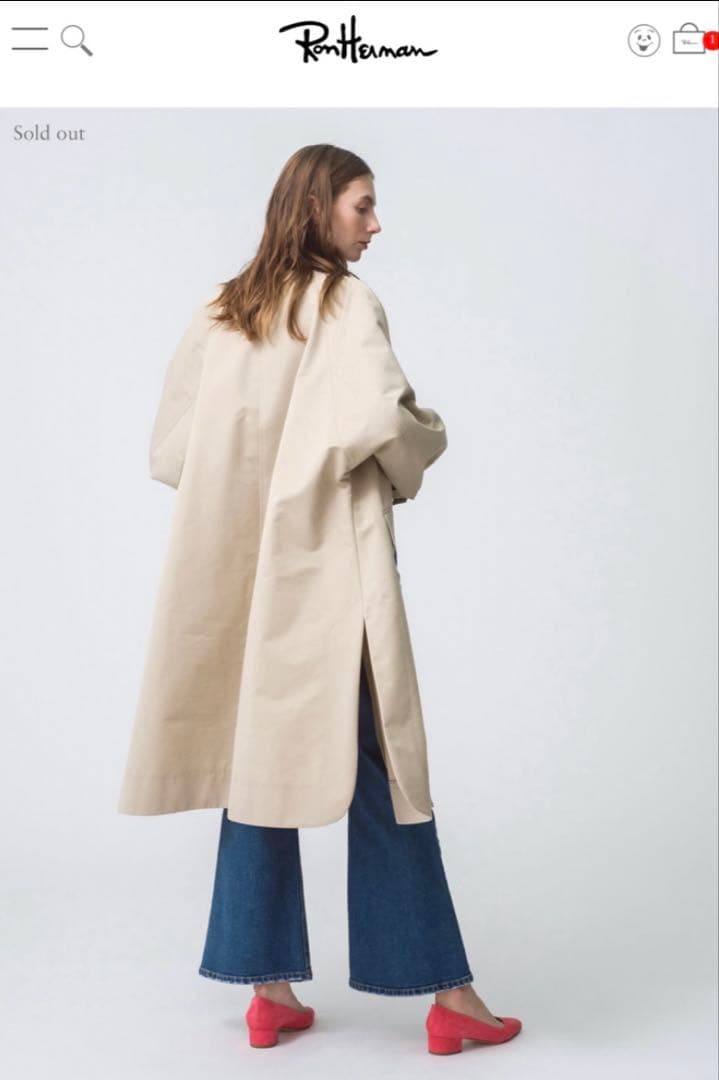 最終値下げebure 新品未使用タグ付きCotton Twill Coat
