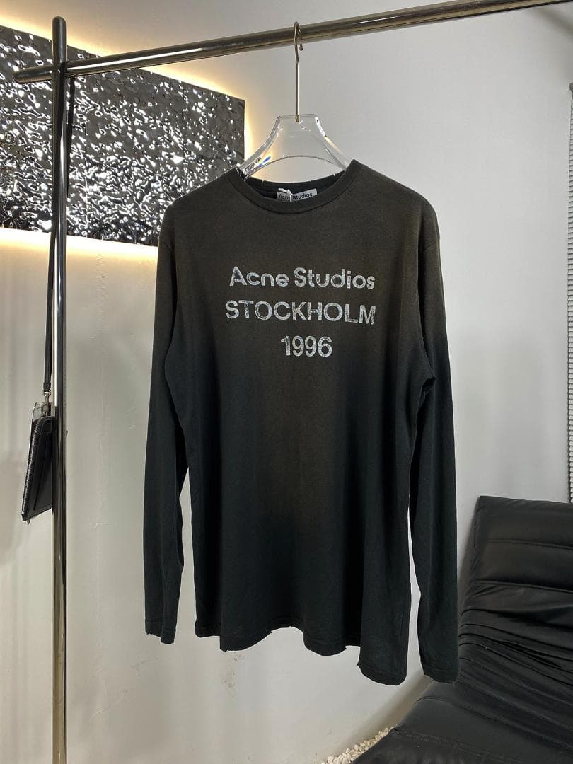 Acne Studios ブラック ロングスリーブ Tシャツ 1996 男女