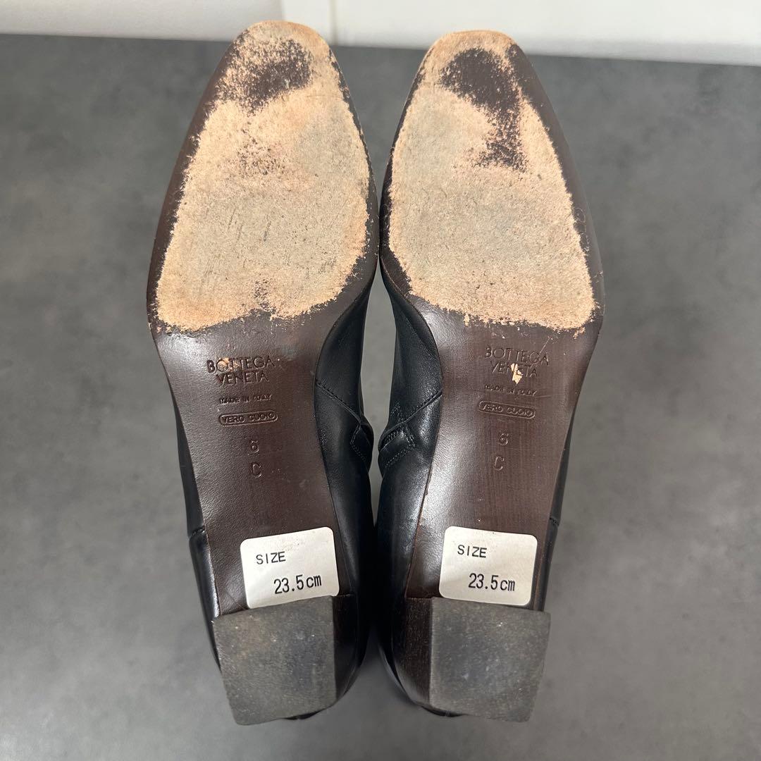 靴 BOTTEGA VENETA Leather Long Boots Black
