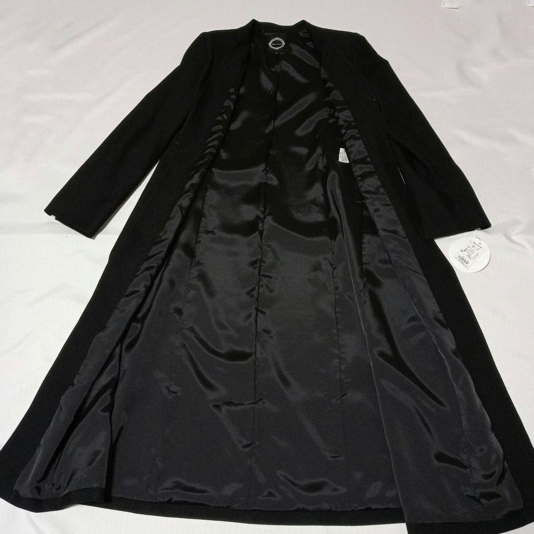 【新品未使用】 formforma 東京ソワール ノーカラー コート 黒 L