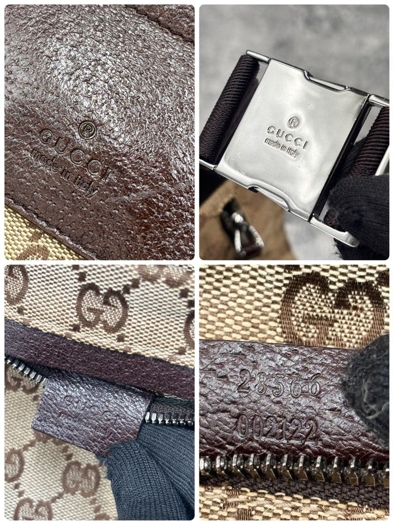 ✨極美品✨GUCCI ウエストポーチ GG ボディバッグ 28566 キャンバス