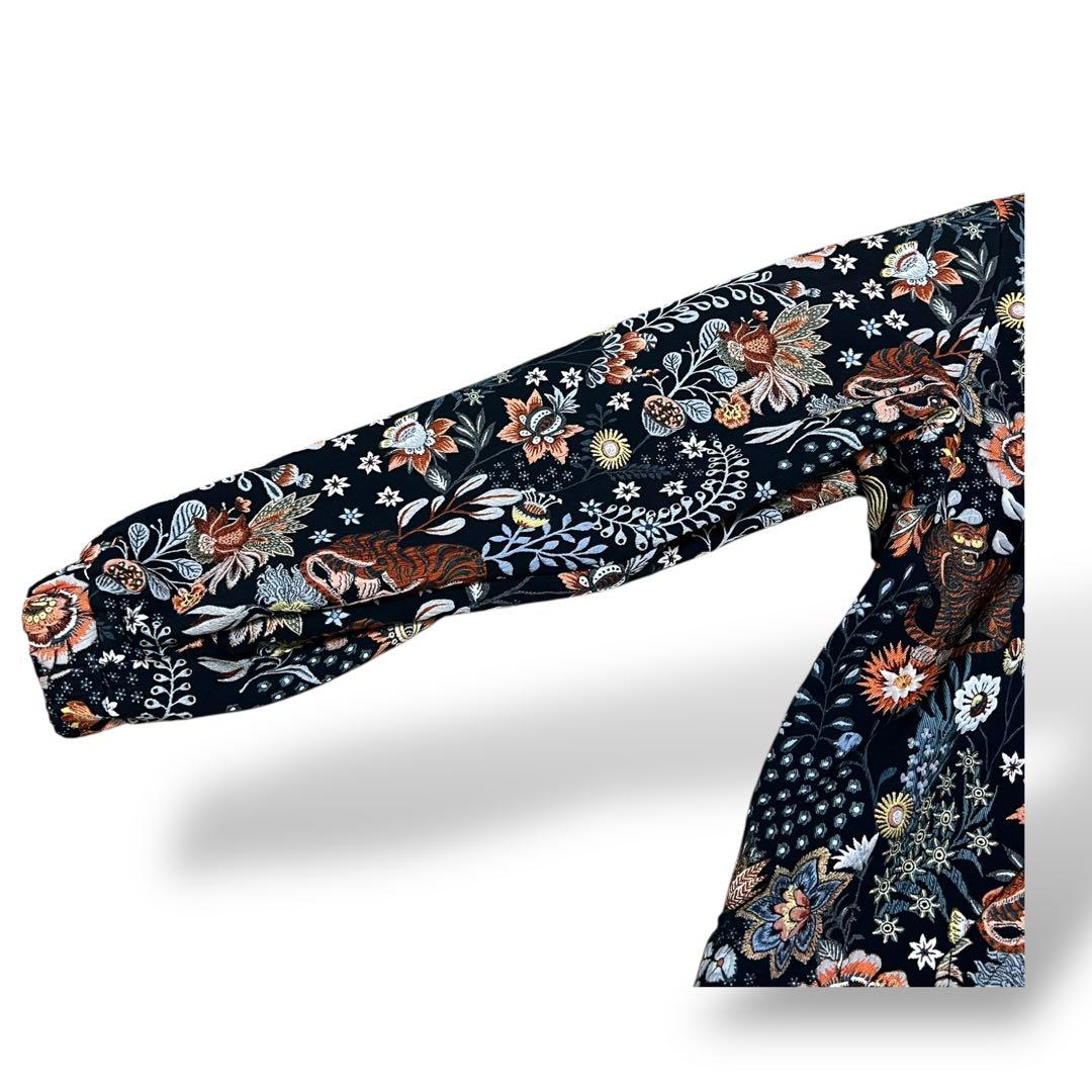 【希少】ZARA ザラ ジャガードセットアップ 花柄 パーカー オーバーサイズ