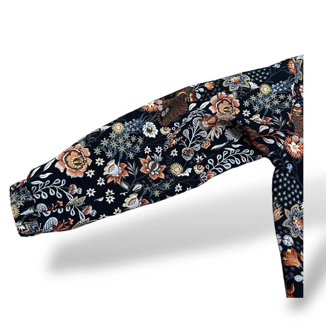 【希少】ZARA ザラ ジャガードセットアップ 花柄 パーカー オーバーサイズ
