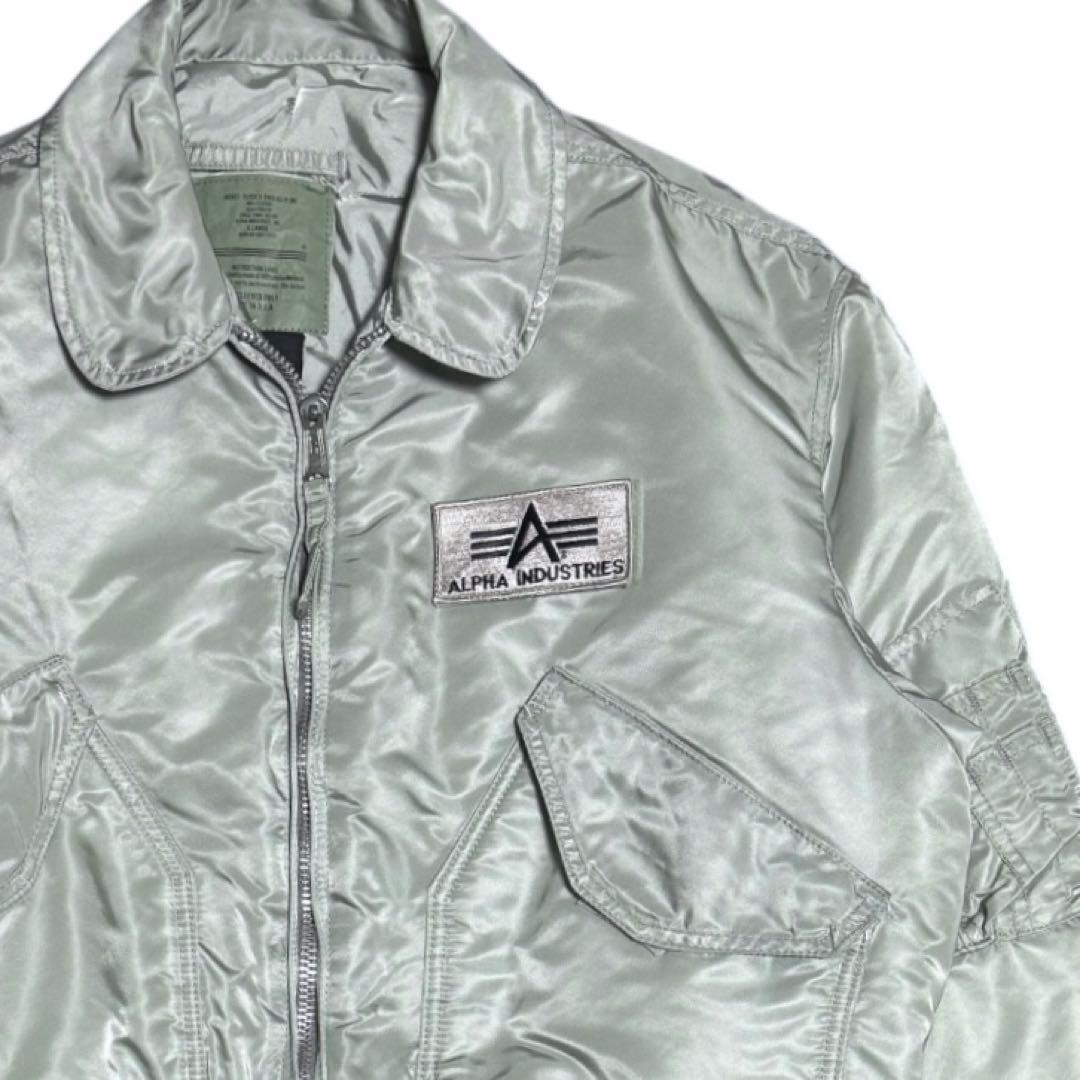稀少色シルバー ALPHA 90s USA製 CWU-45P フライトジャケット