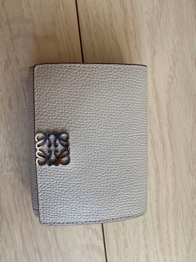 LOEWE アナグラム トライフォールド ベージュ 三つ折り財布 付属品完備