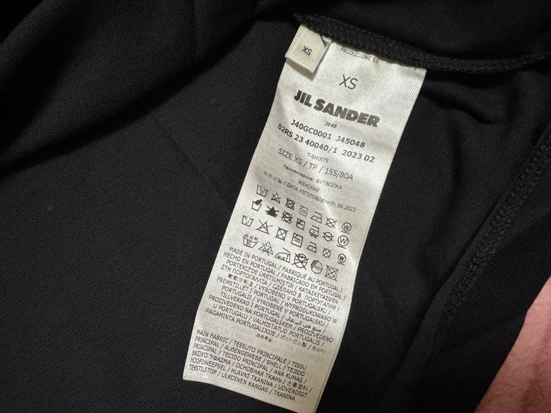 JIL SANDER+ ブラックTシャツ 3枚セット xs