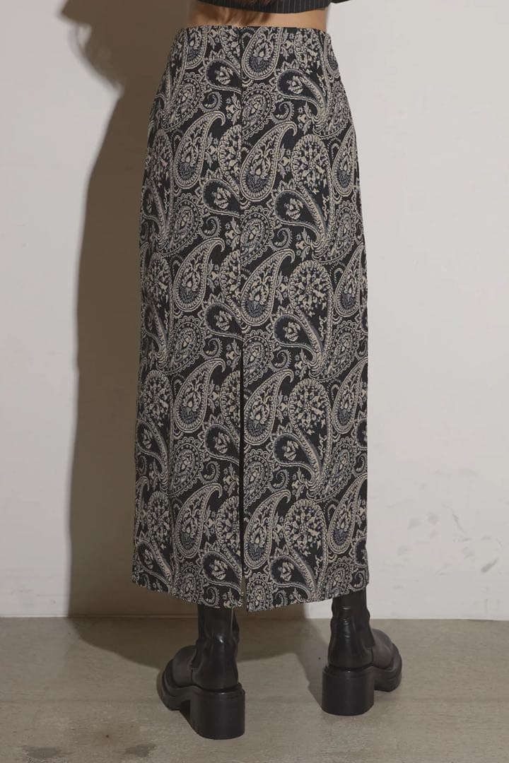 新品 andrea&co. ペーズリージャガードスカート ロングスカート