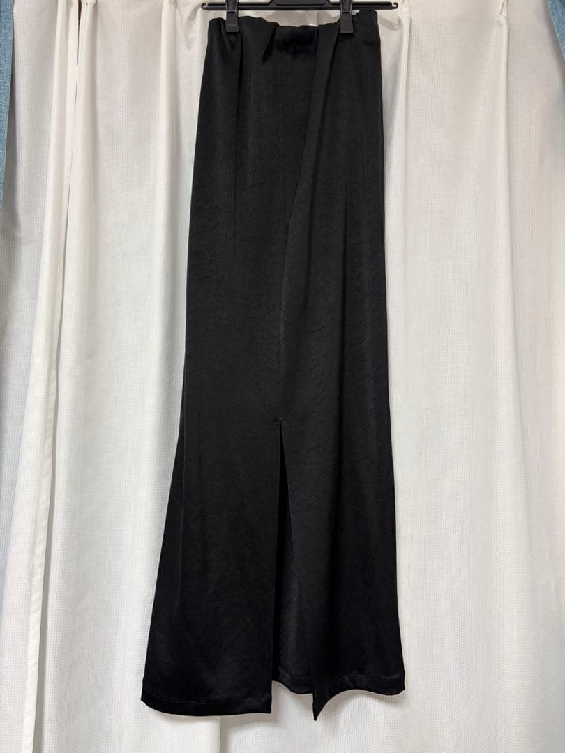 ENOF ace long straight skirt 黒