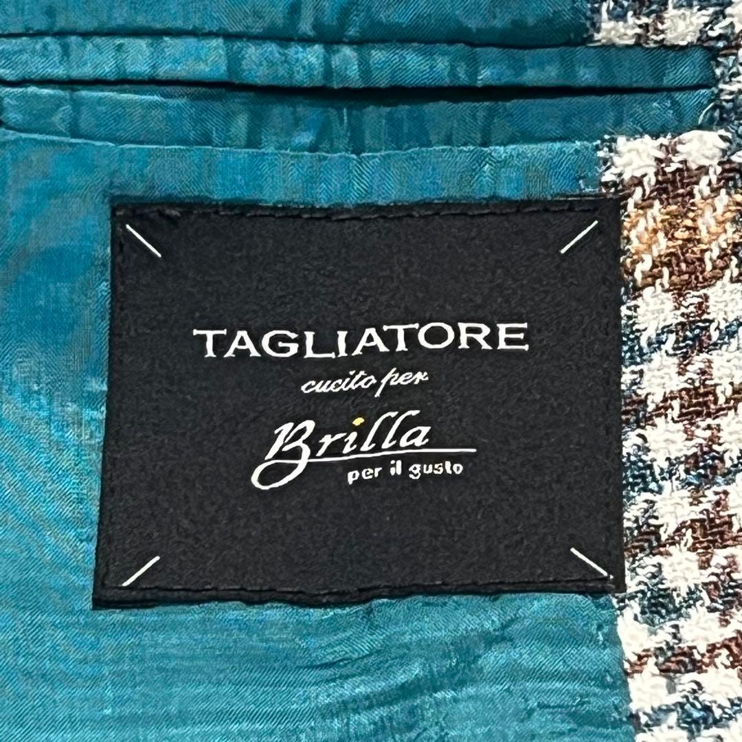 【美品】タリアトーレ×ブリッラペルイルグスト　ジャケット　四者混　チェック　46