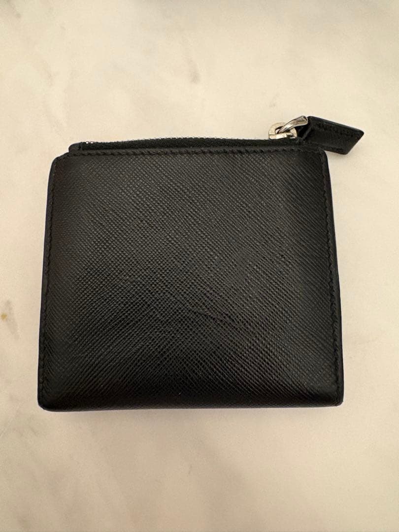 PRADA プラダ サフィアーノ 二つ折り財布 NERO/ブラック/ 男女兼用
