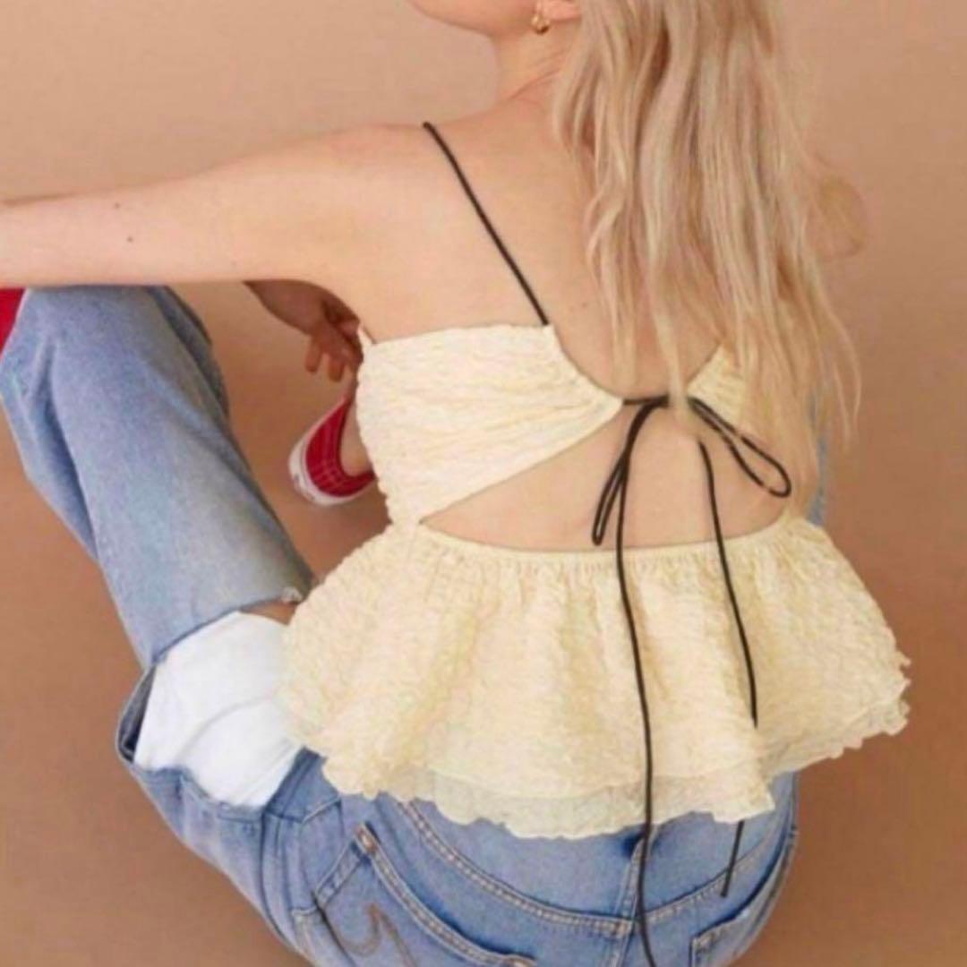 SeaRoomlynn パッド in シャーリング FRILL キャミ