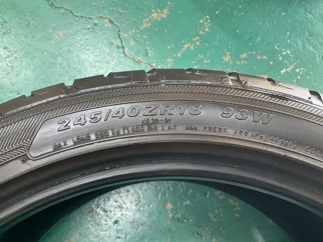 【送料込み】2022年製！ケンダ　245/40R18 中古2本セット