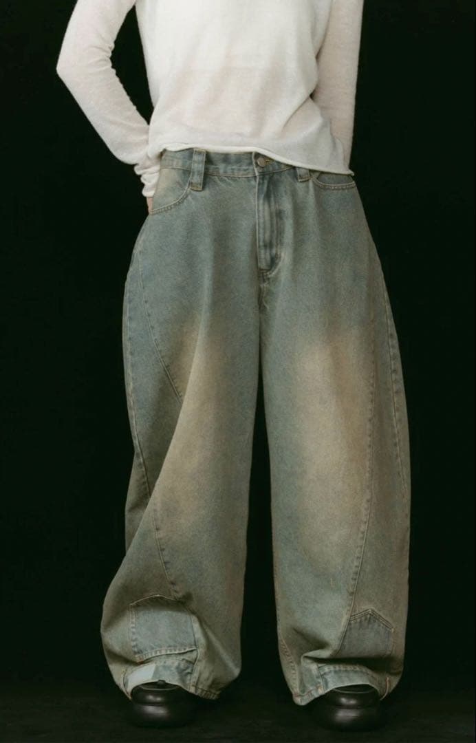 パンツ Knuth Marf shirt wrap denim pants/blue