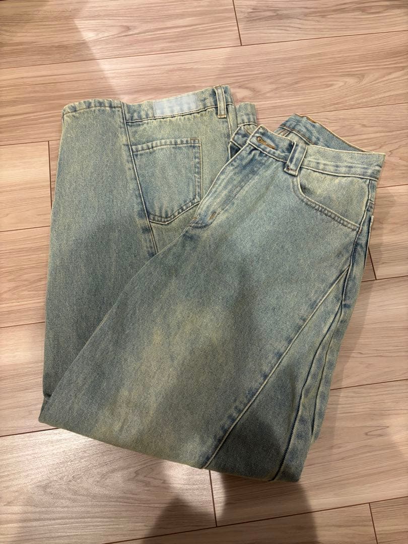 パンツ Knuth Marf shirt wrap denim pants/blue