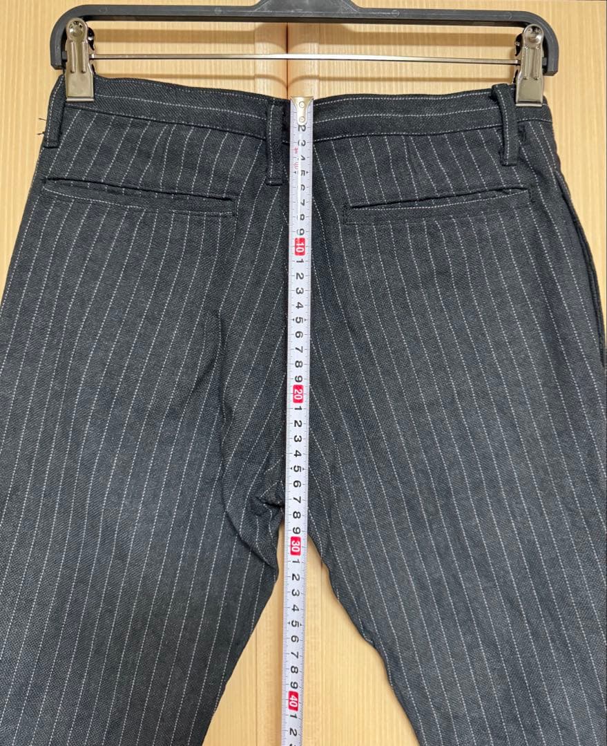 【超美品】ATTACHMENT巻きスカート セットアップ ストライプパンツ