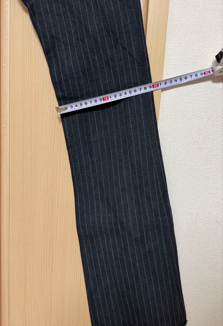 【超美品】ATTACHMENT巻きスカート セットアップ ストライプパンツ