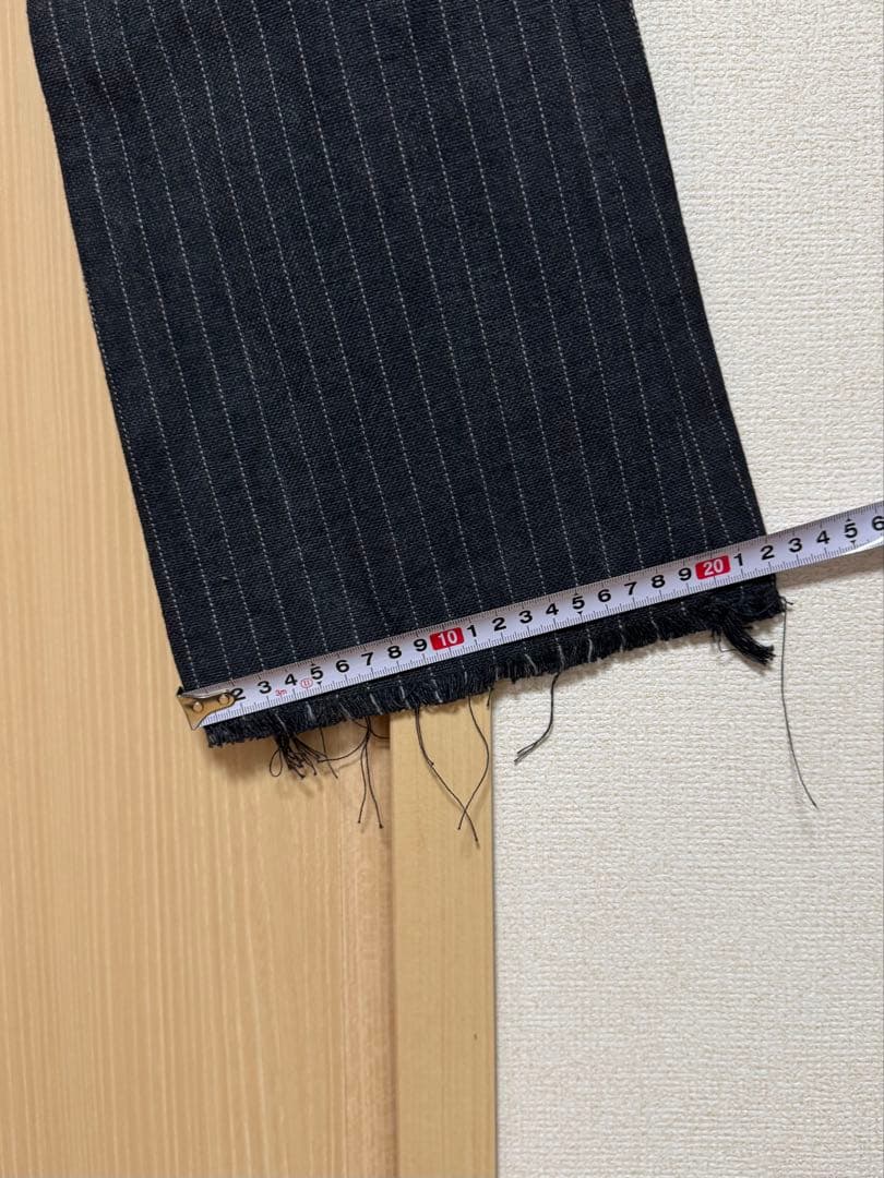 【超美品】ATTACHMENT巻きスカート セットアップ ストライプパンツ