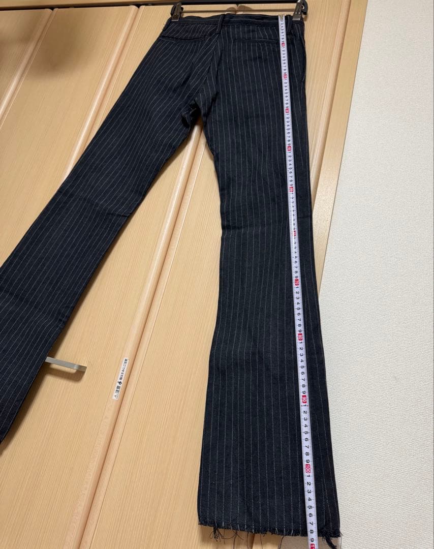 【超美品】ATTACHMENT巻きスカート セットアップ ストライプパンツ