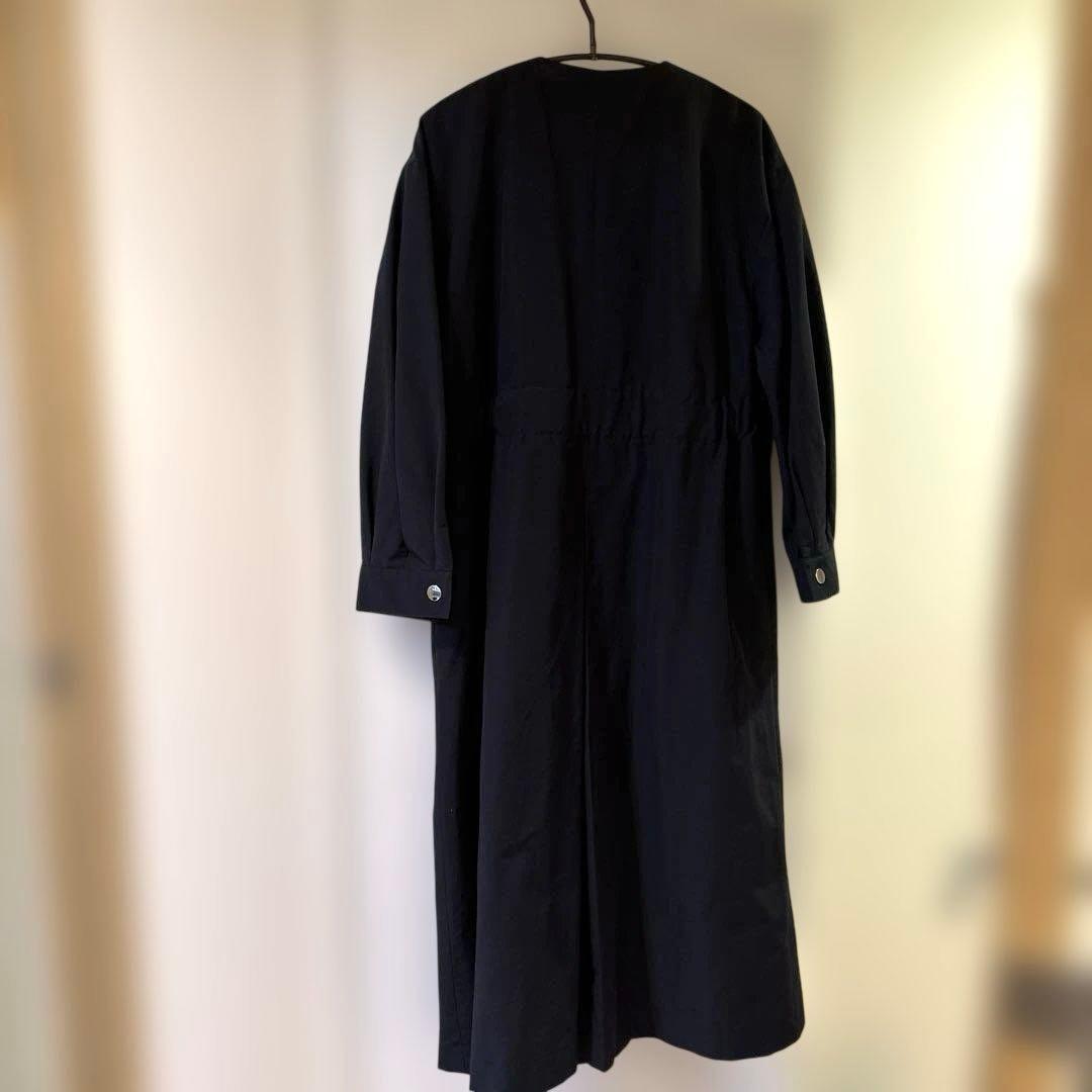 allureville 【美品】コットンナイロンクロスギャザーネックコート
