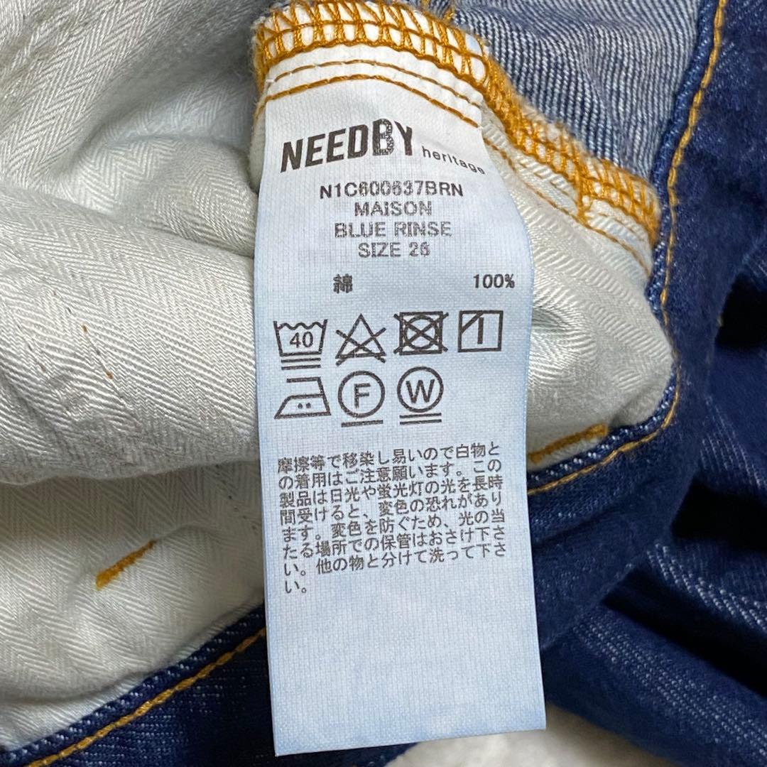 【極美品】NEEDBY heritage \"MAISON\" ワイドデニム 26