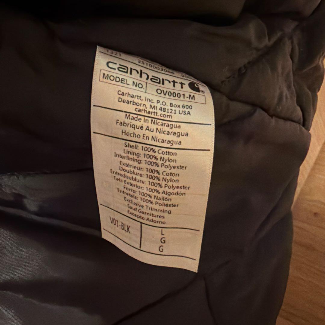 Carhartt ブラック ダックベスト L
