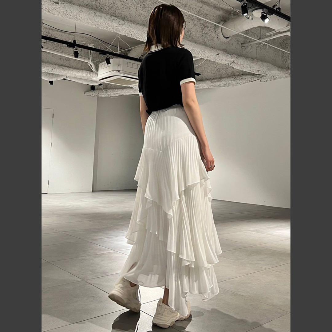 snidel(スナイデル)Sustainableプリーツティアードスカート