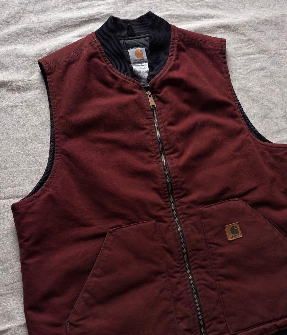 【USA製】90s Carhartt ダックベスト CLY レアカラー tall