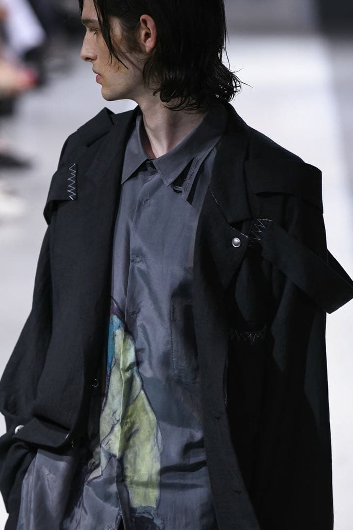 【春夏名作】 24SS ヨウジヤマモトプールオム セミロングリネンジャケット