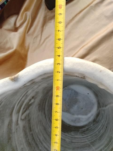壺　瓶　花瓶　 鉢　広口 　白　底20口34高40cm　シンプル　清涼