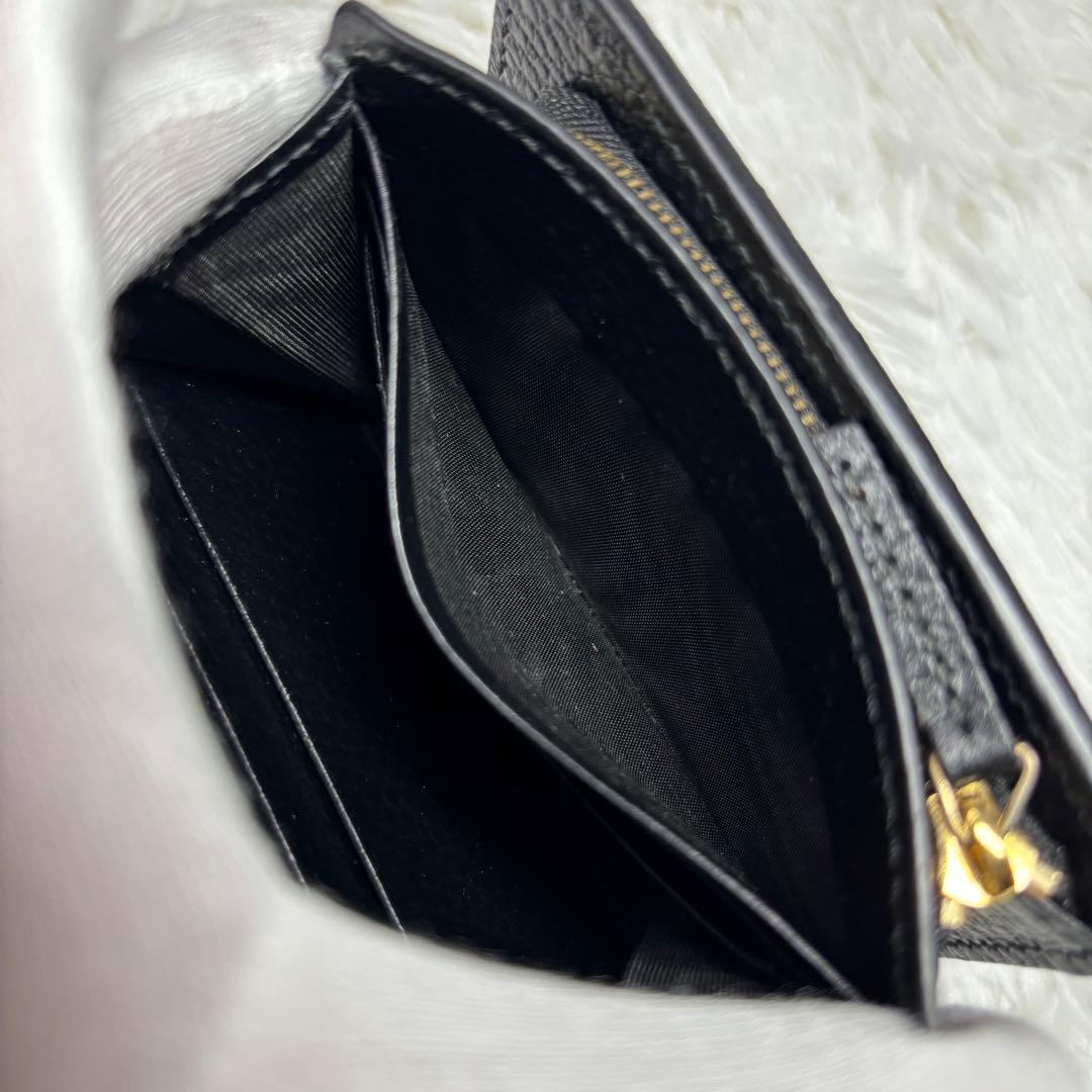 ✨付属品完備/極美品✨ グッチ GGスプリーム マーモント 折り財布 L字 黒