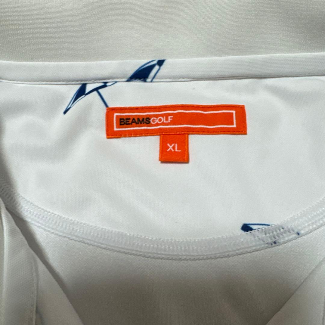 くまやん 美品　BEAMS GOLF ポロシャツ XL ホワイト 傘柄
