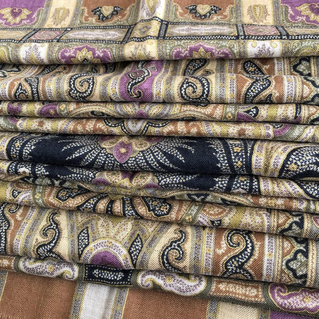 ETRO カシミヤ＆シルク　ストール　ペイズリー　エトロ　カシシル