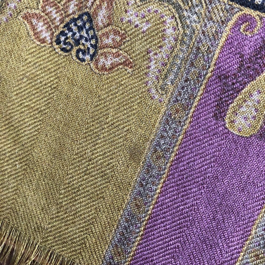 ETRO カシミヤ＆シルク　ストール　ペイズリー　エトロ　カシシル