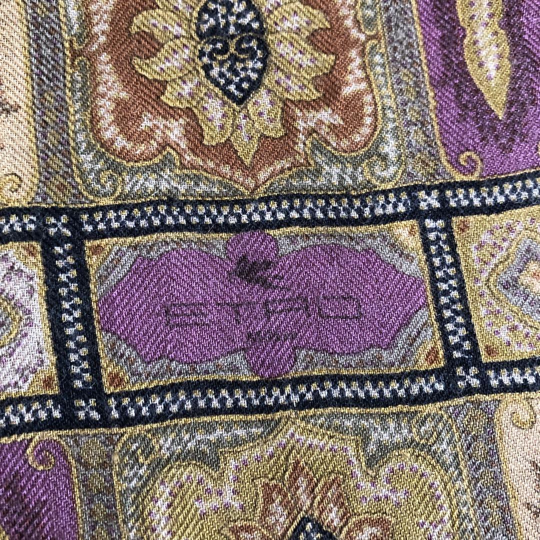 ETRO カシミヤ＆シルク　ストール　ペイズリー　エトロ　カシシル