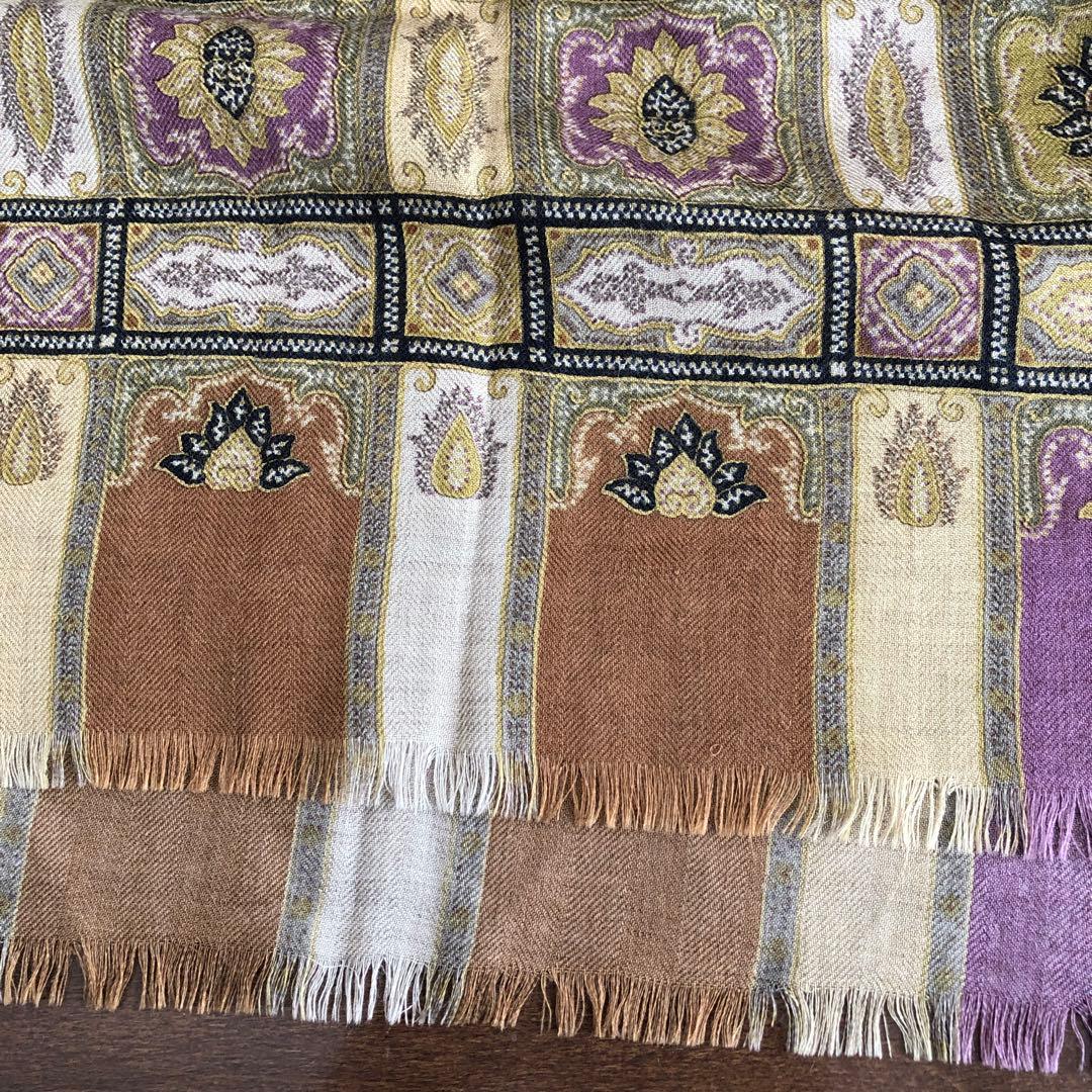 ETRO カシミヤ＆シルク　ストール　ペイズリー　エトロ　カシシル