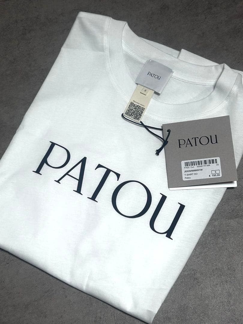 PATOU パトゥー　ホワイト ロゴTシャツ Sサイズ