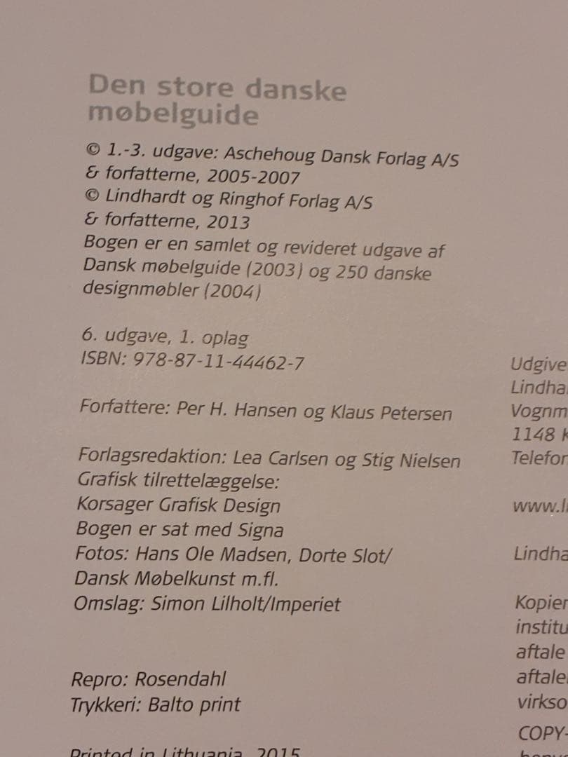 Den store danske møbelguide 第6版