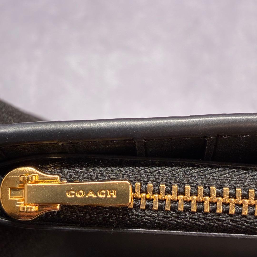 新品未使用 COACH コーチ 長財布 シグネチャー ブラウン 2つ折り財布