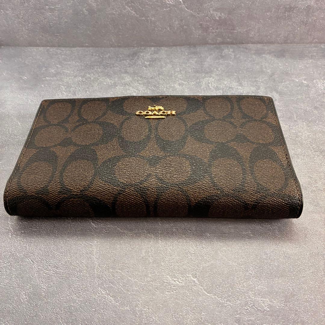 新品未使用 COACH コーチ 長財布 シグネチャー ブラウン 2つ折り財布