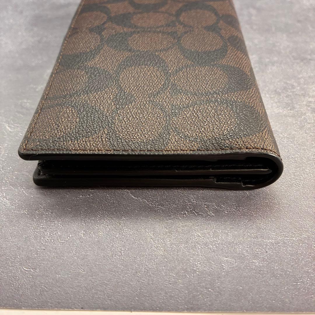 新品未使用 COACH コーチ 長財布 シグネチャー ブラウン 2つ折り財布