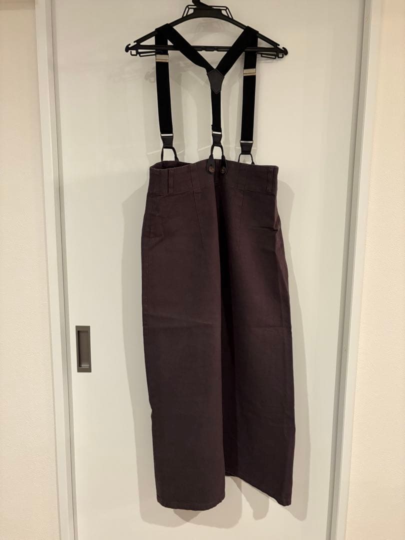 fig London コットンネップ ヘンプ サスペンダースカート