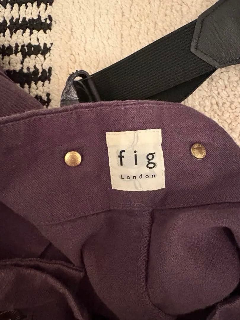 fig London コットンネップ ヘンプ サスペンダースカート