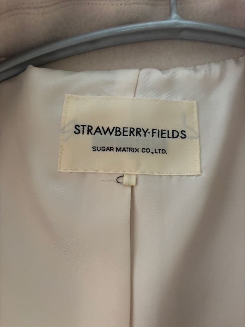【美品】ストロベリーフィールズ 上品ベージュ ロングコート 卒業式 入学式