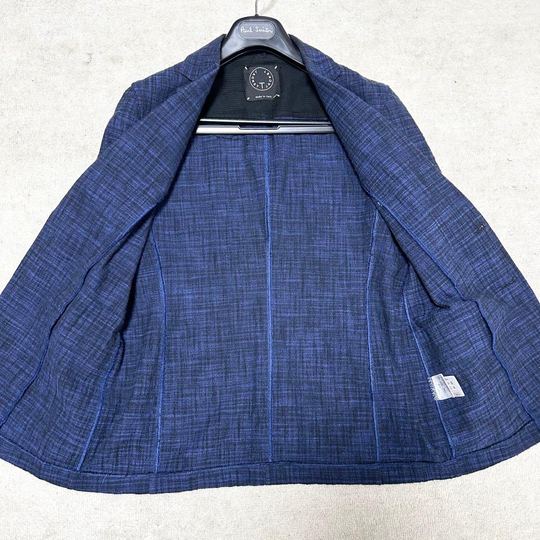 T-jacket イタリア製　リネン　テーラードジャケット　アンコンジャケット
